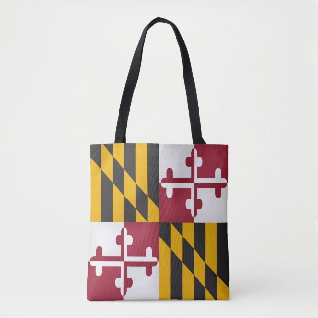 Cool State Of Maryland Flag Fashion Tote Bag (Front)