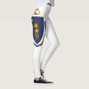 Cool State Of Massachusetts Flag Fashion Leggings