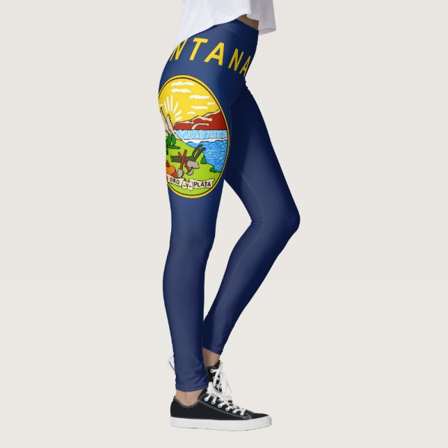 Cool State Of Montana Flag Fashion Leggings (Right)