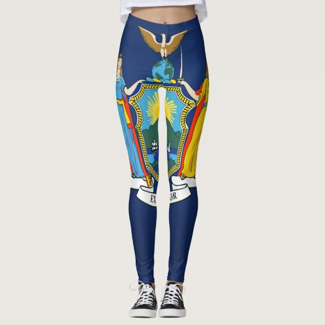Cool State Of New York Flag Fashion Leggings (Front)