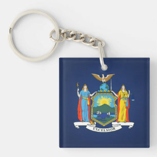 Cool State Of New York Flag Key Ring