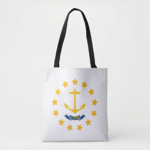 Cool State Of Rhode Island Flag Fashion Tote Bag