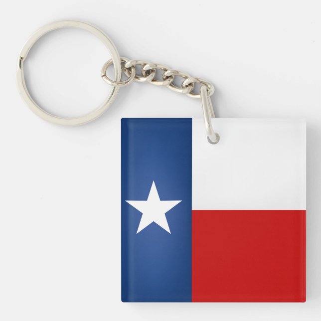 Cool State Of Texas Flag Key Ring (Front)