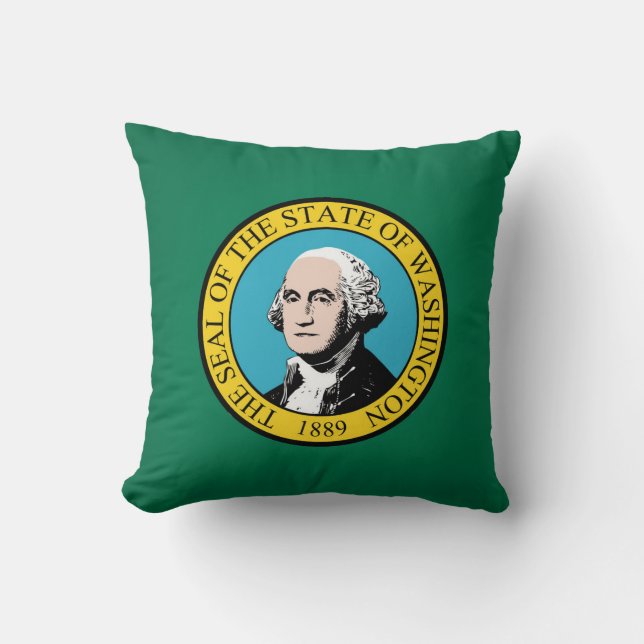 Cool State Of Washington Flag Cushion (Front)