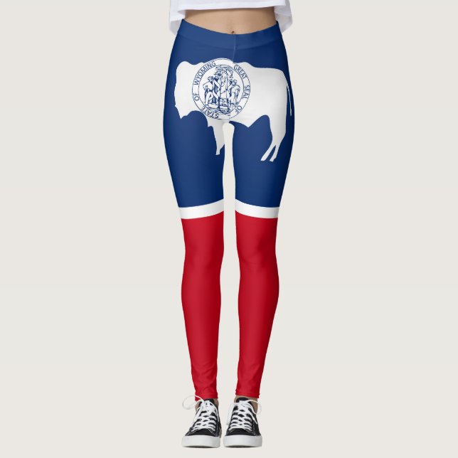 Cool State Of Wyoming Flag Fashion Leggings (Front)