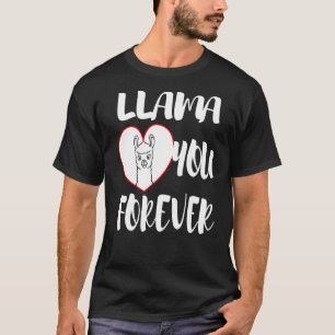 Cool Statement Valentine's Day Llama Heart In Love T-Shirt