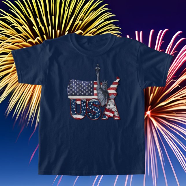cool Statue Of Liberty Patriotic kids unisex T-Shirt (Creator Uploaded)