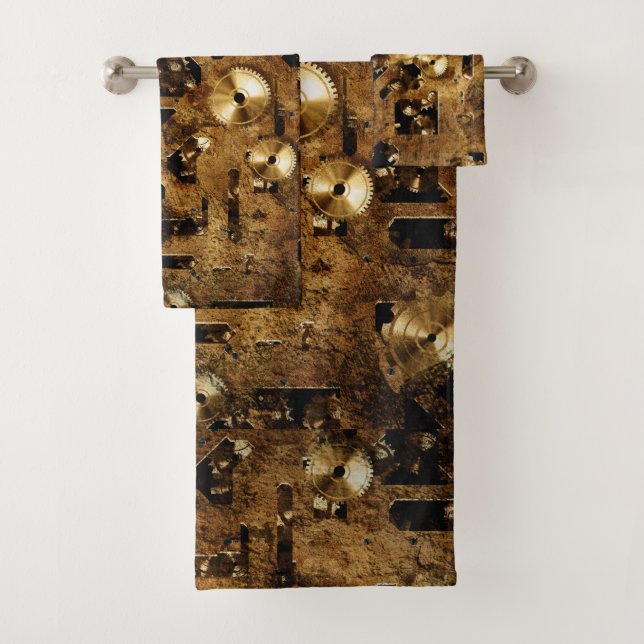 Cool Steampunk Design Bath Towel Set (Insitu)
