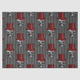 Cool steampunk skull pattern tissue paper