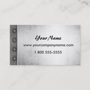 Cool Steel Metal Look Business Cards