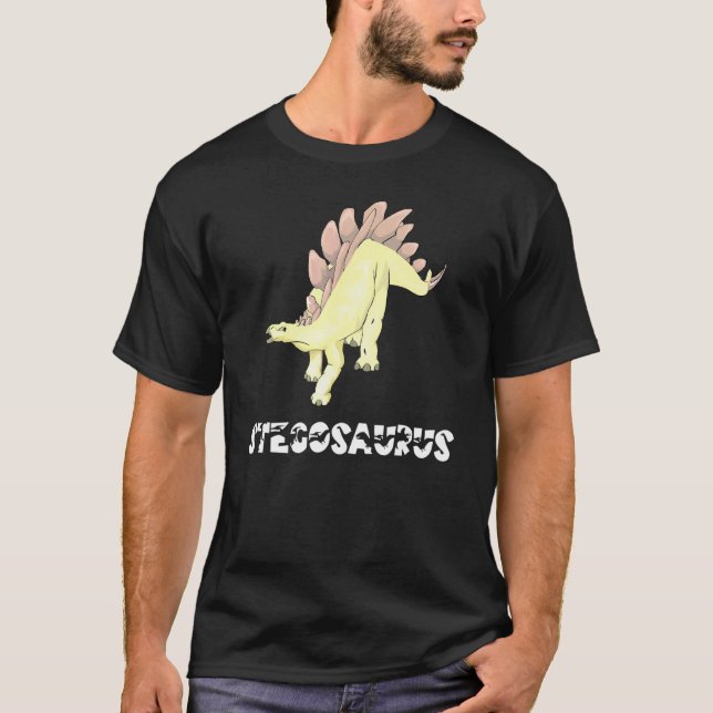 Cool Stegosaurus Dinosaur Dino Saurus Reptile Herb T-Shirt (Front)
