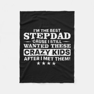 Cool Stepdad For Men Father Step Dad Parenthood St Fleece Blanket