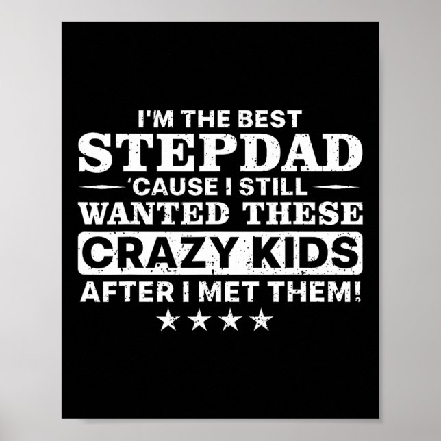 Cool Stepdad For Men Father Step Dad Parenthood St Poster (Front)