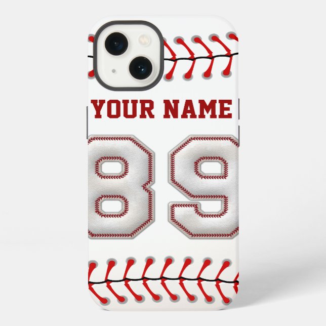 Cool Stitched Baseball Number 89 iPhone Case (Back)