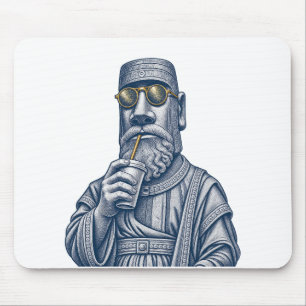 Cool Stone Man Vintage Art Mouse Pad