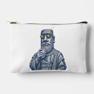 Cool Stone Man Vintage Art Zipper Pouch