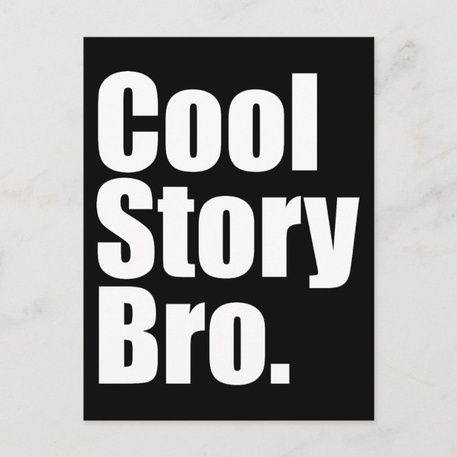Cool Story Bro. Postcard (Front)