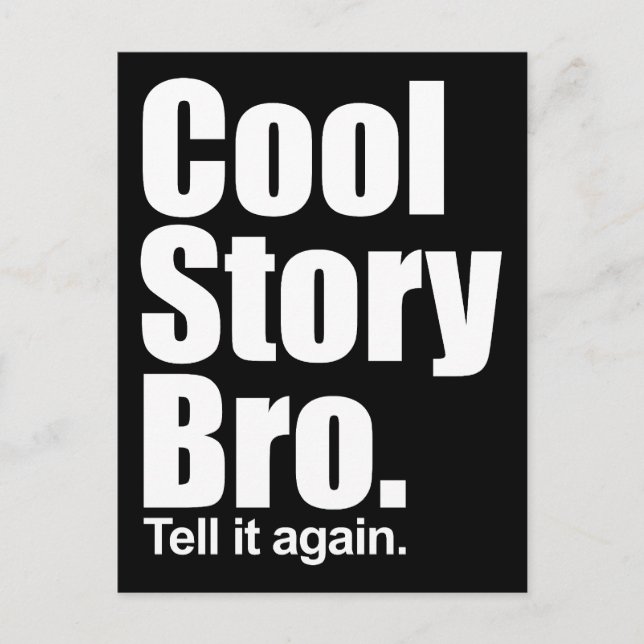 Cool Story Bro. Postcard (Front)