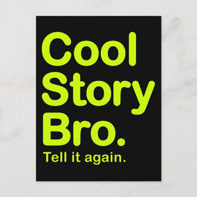 Cool Story Bro. Postcard (Front)