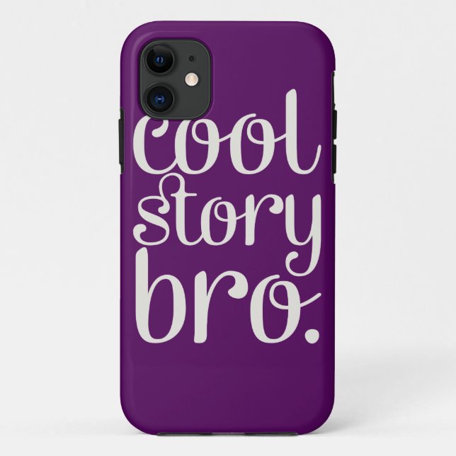 Cool Story Bro Purple Case-Mate iPhone Case (Back)