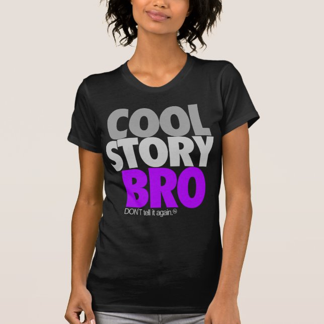 Cool Story Bro (Purple) T-Shirt (Front)