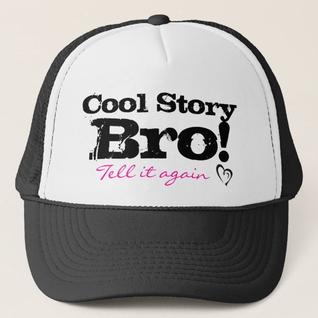 Cool story pink trucker hat (Front)