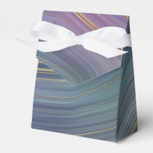 Cool Strata   Beautiful Blue Purple and Gold Agate Favour Box