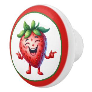 Cool strawberry lovers kitchen  ceramic knob