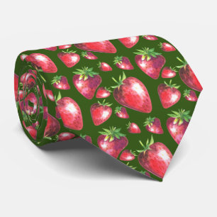cool strawberry tiled fruit pattern tie