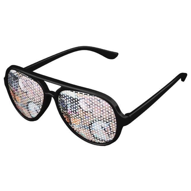 Cool Street Style Funky Graffiti Skater Glasses (Angled)