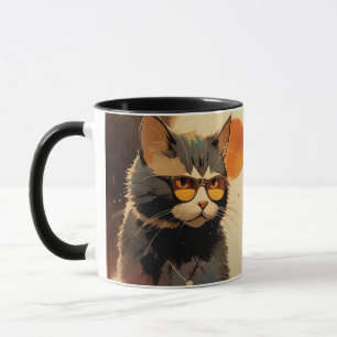 Cool Streetwear Graffiti Cat with Sunglasses  Mug