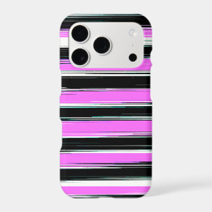 Cool Stripe Design in Pink, Black and White