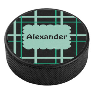 Cool Striped Pattern Hockey Puck