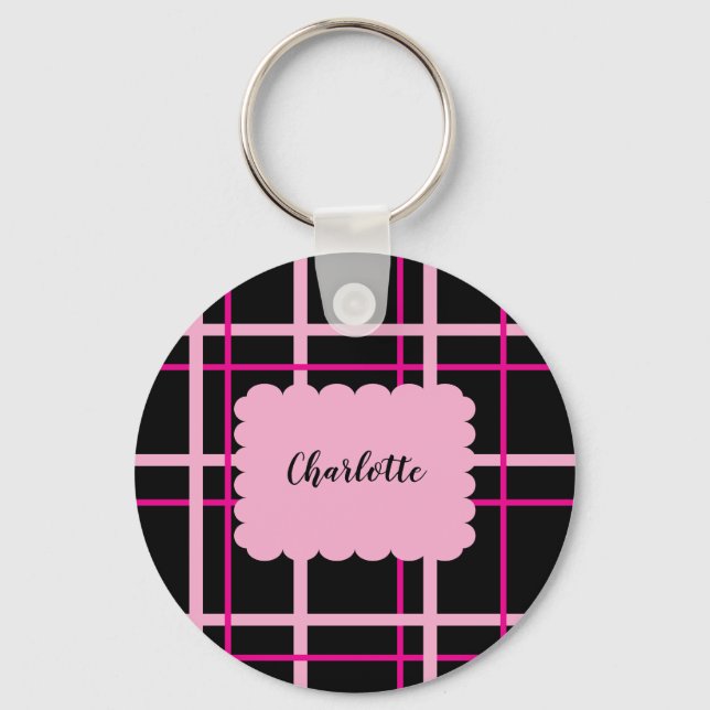Cool Striped Pattern Key Ring (Front)
