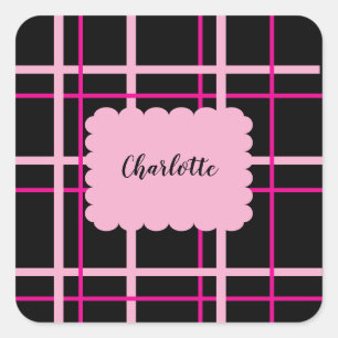 Cool Striped Pattern Square Sticker