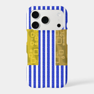 Cool Stripes Blue Gold Geometric