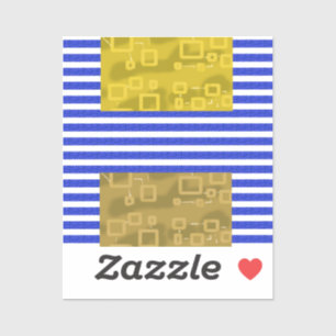 Cool Stripes Blue Gold Geometric