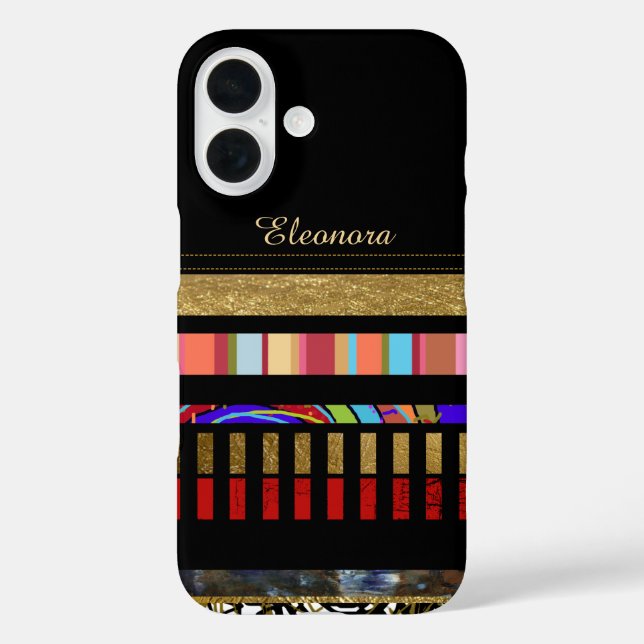 cool Stripes to add Name Case-Mate iPhone Case (Back)