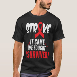 Cool Stroke I Survived Stroke Awareness Stroke Pat T-Shirt