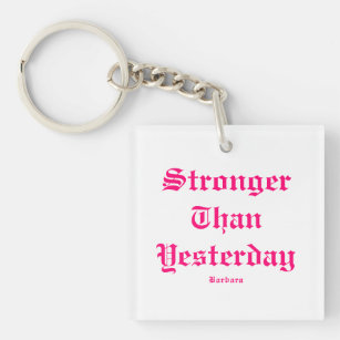 COOL STRONGER THAN YESTERDAY MOM LIFE KEY RING