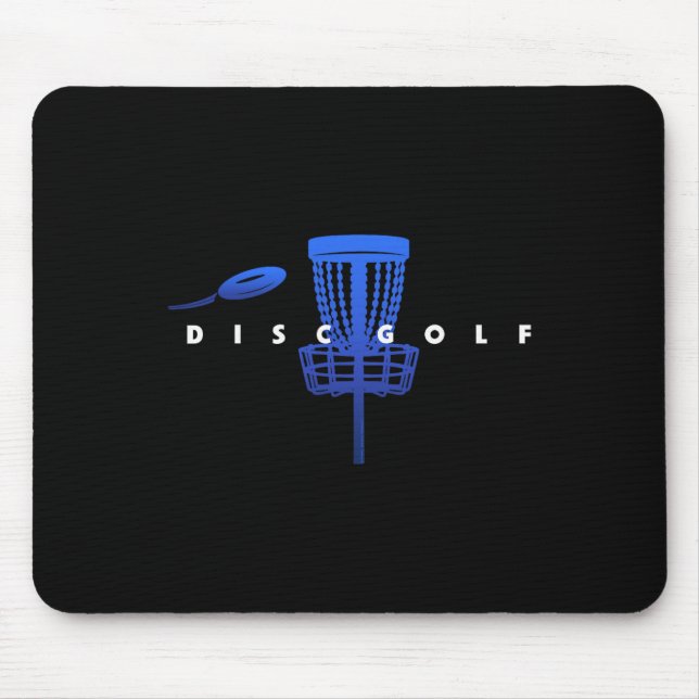 Cool Stylised Disc Golf With Sket And Disc - Disc  Mouse Pad (Front)