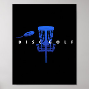 Cool Stylised Disc Golf With Sket And Disc - Disc Poster