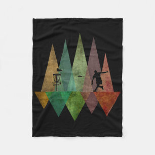 Cool Stylised Geometric Disc Golf  Fleece Blanket