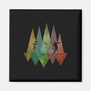 Cool Stylised Geometric Disc Golf Magnet