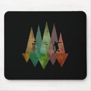 Cool Stylised Geometric Disc Golf Mouse Pad