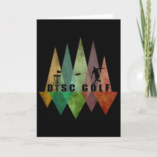 Cool Stylised Geometric Disc Golf Sket And Disc Di Card