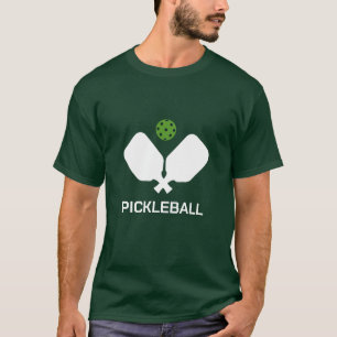 Cool Stylised Pickleball with Paddles and Ball Pic T-Shirt