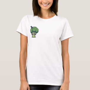 Cool Stylish Broccoli Character With Sunglasses T-Shirt