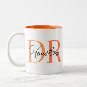 Cool Stylish DR Gift Personalised Doctor Coffee Two-Tone Coffee Mug