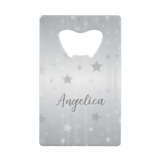 Cool Stylish Modern Silver Stars Elegant Metallic